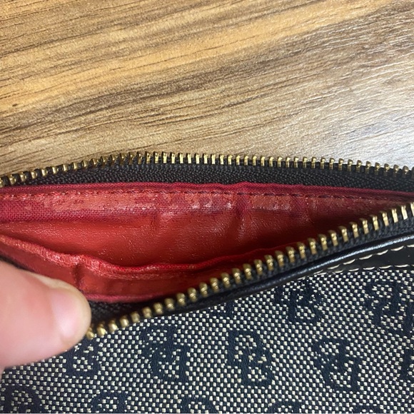 Dooney & Burke Monogram DB Black Wristlet (no strap) - Picture 8 of 8